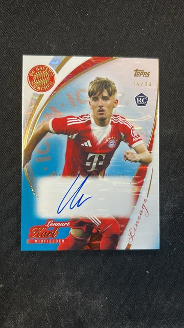 Lennart Karl RC "Icon" Auto /34 TOPPS Lineage FC Bayern München 2025-26