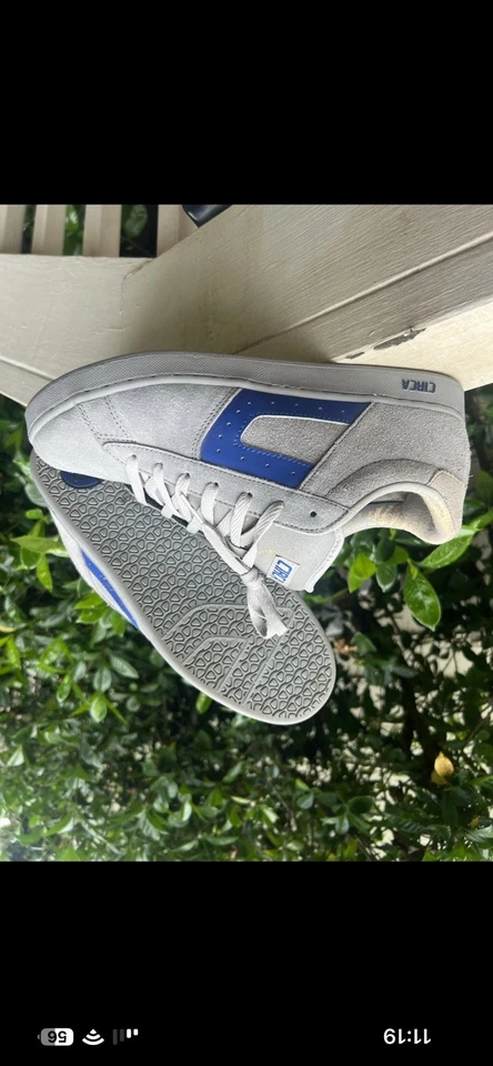 Zapatos de Skate Hinchados Circa CX105 OG Gris Azul Gamuza Muska Talla 12 De Colección Años 2000 Foto 3 de 4