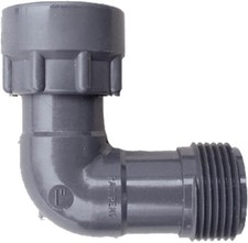 Sistema colector de codo Dura 1" 90° giratorio x Mipt gris Sch. 40 PVC 306-009 306009