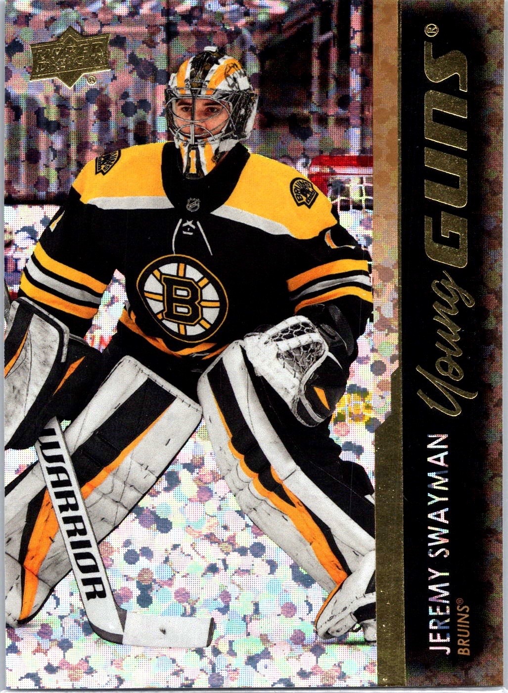 2021-22 Upper Deck Young Guns Speckled Rainbow Foil Jeremy Swayman #226