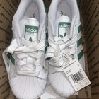 Size 6 Adidas Superstar XLG White Semi Court Green W