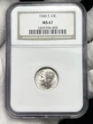 1946-S Roosevelt Dime Ten Cent 10c NGC MS67 90% Silver San Francisco US Coin