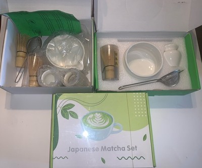 3 Sets Matcha Whisk Set Japanese-Style Ceramic Bowl Traditional Tea Ceremony Z