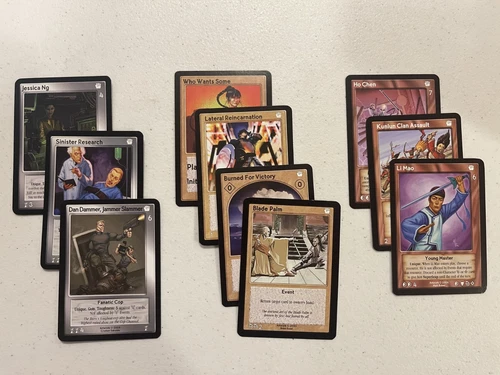 Shadowfist CCG-PROMO LOT-10 cards, all NM-never played Architects, 7 Masters
