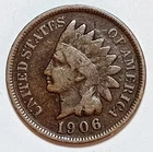 Indian Head Penny Lot of "1"VERY NICE 1906 GOOD OR BETTER° $ FREE SHIPPING $#185