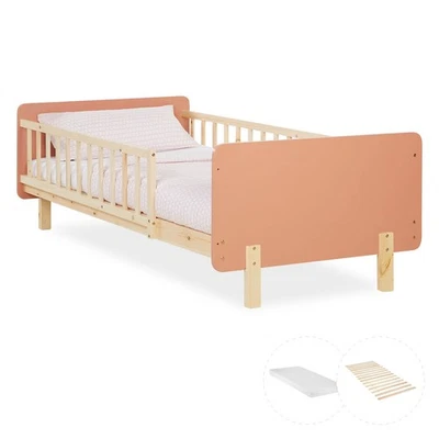 Kinderbett 90x200 cm mit Matratze Rausfallschutz Holzbett Bett Holz Homestyle4u - Bild 1 von 4