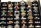 Vintage Estate Costume Jewelry LOT 42 RINGS ALL Wearable Some Marked