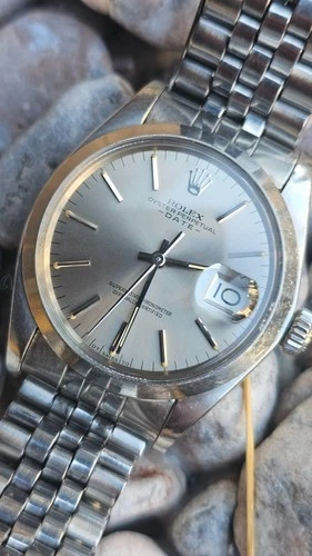 Vintage Rolex Oyster Perpetual 1500 Gray Dial Men's Automatic Watch 1976
