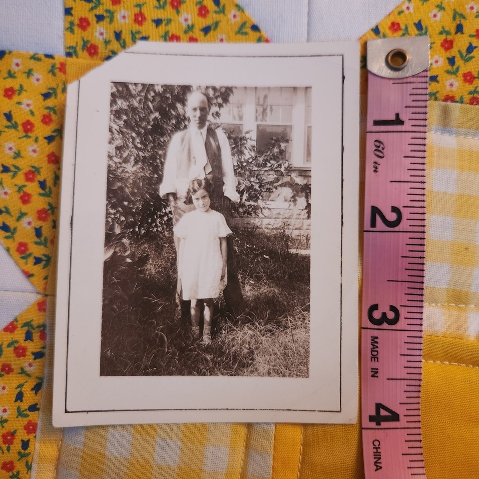 VTG 30s Snapshot Photo Family Portrait Father Daughter Child Outside ...
