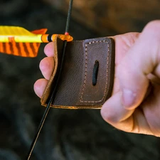 3 Under Shooting Tab - Chrome Tan - Archery Finger Guard