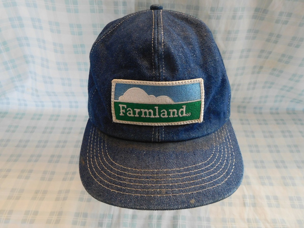 Vintage Farmland Patch Denim Baseball Cap Hat Snapback K Products