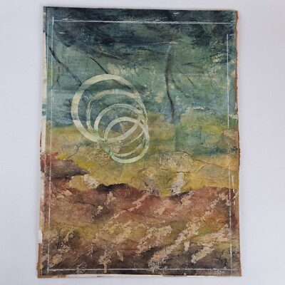 Neil Hutton signierte Papiercollage ''Spirale'' abstrakt 