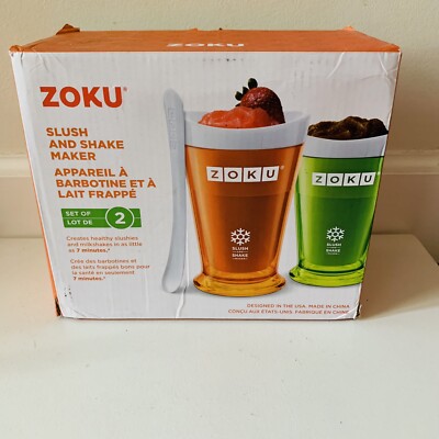 Zoku slush and shake maker Set of 2 - green and orange Brand new in box.