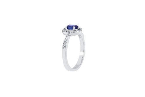 ANELO DIAMANTI E ZAFFIRO - ORO BIANCO 9 KT - DIAMANTI 0,19 CT E ZAFFIRO 0,67 CT - Foto 3 di 3