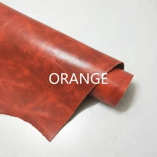 Genuine Real Leather Chestnut Fabric First Layer Cowhide Hide Cut Scrap Material - Picture 13 of 16