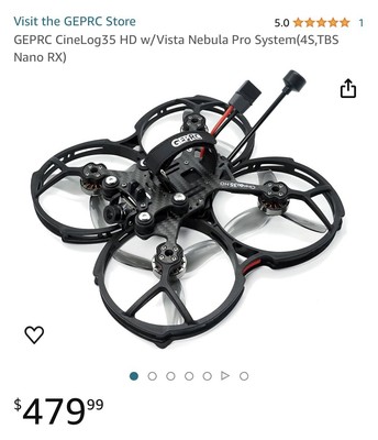 GEPRC CineLog 35 HD w/Vista Nebula Pro System(45,TBS Nano RX)