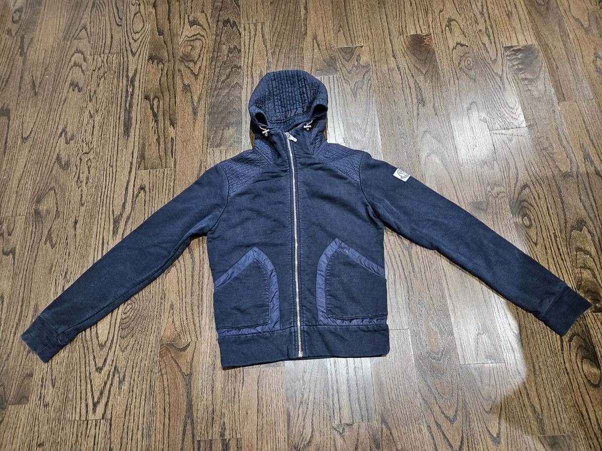 MONCLER Gamme Bleu x Thom Browne navy ribbed panel sweater MONCLER Gamme Bleu x Thom Browne navy ribbed panel sweater