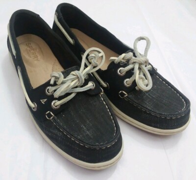 Sperry denim hotsell shoes