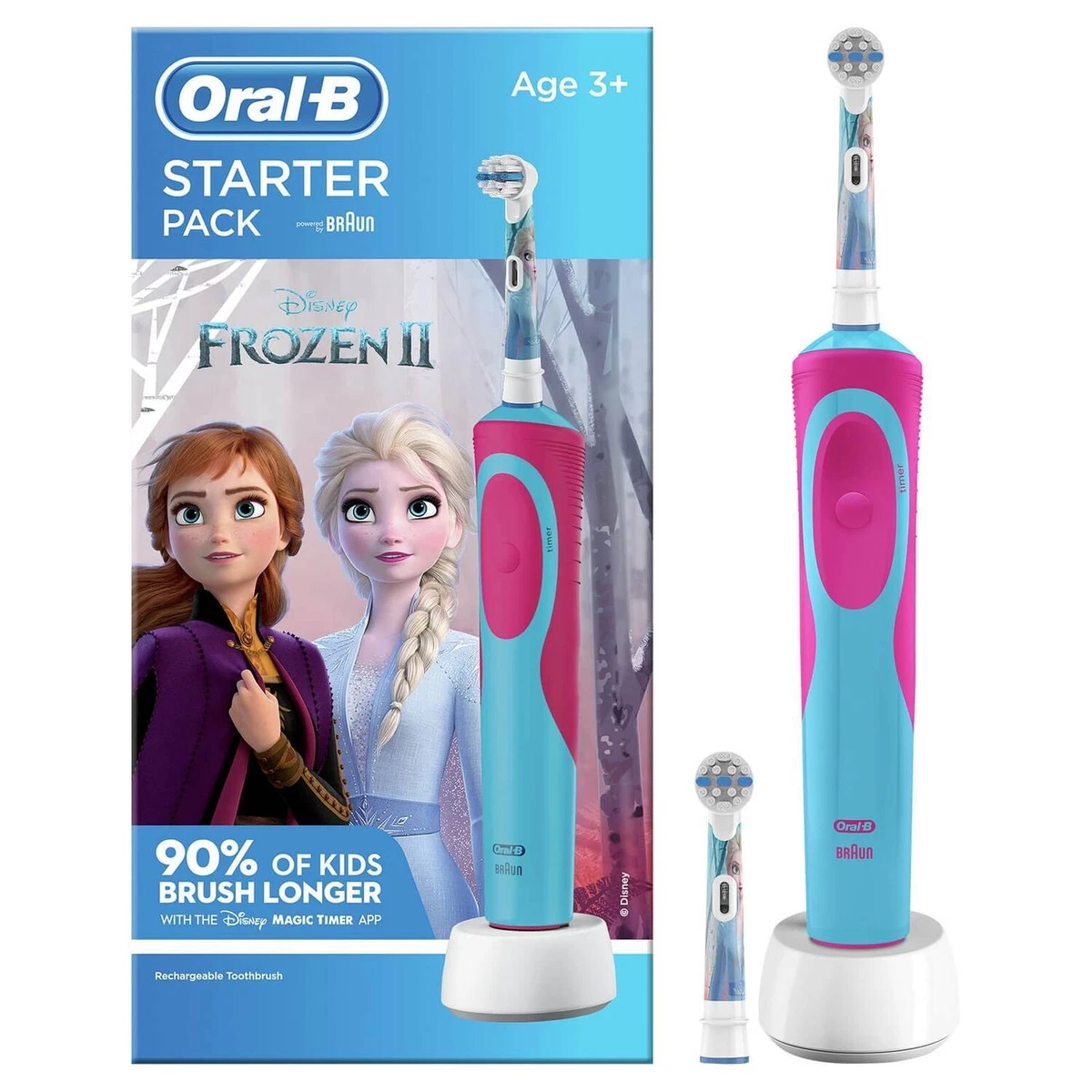 Oral-B DISNEY FROZEN II Rechargeable Heads Girls | Stages 2 Kids Child eBay Toothbrush