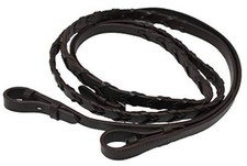 English Horse 54" X 5/8" Black Laced Genuine Leather Flat English Bridle Reins