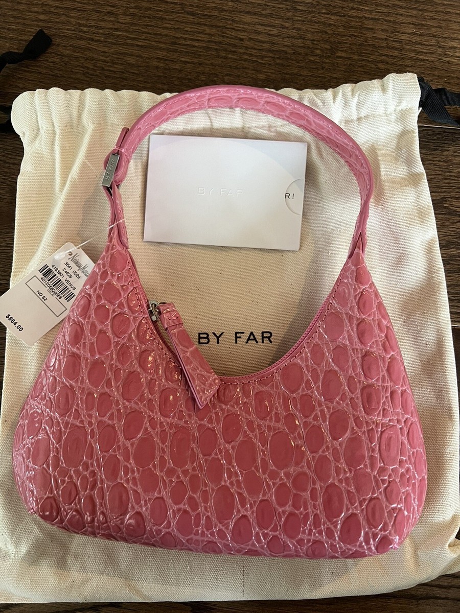 〈SALE！〉Baby Amber Fuchsia Circular Croco Embossed Leather BY FAR Baby Amber Metallic Leather Bag | Coggles
