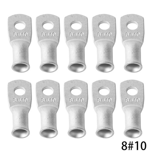 50/5pcs Copper Cable Lugs Marine Ring Crimp Terminals 8AWG Gauge #10 Stud Size - Picture 4 of 11