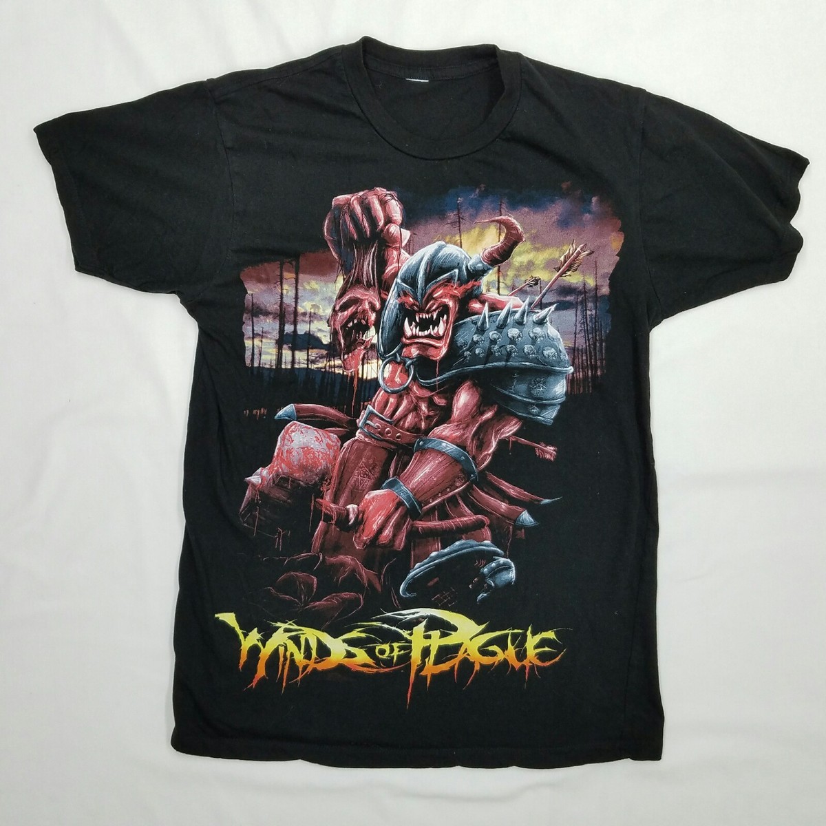 Winds Of Plague Band Shirt Black Demon Severed Head