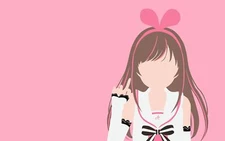 Anime kizuna ai girls minimalism flatdesign Playmat Gaming Mat