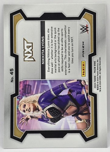2024 Panini WWE Prizm Undercard Disco Prizm #45 NIKKITA LYONS - Picture 2 of 2
