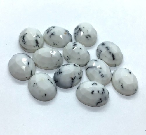 AAA Natural Dendrite Agate Oval Rose Cut Loose Gemstone For Assorted All Jewelry - Picture 10 of 18