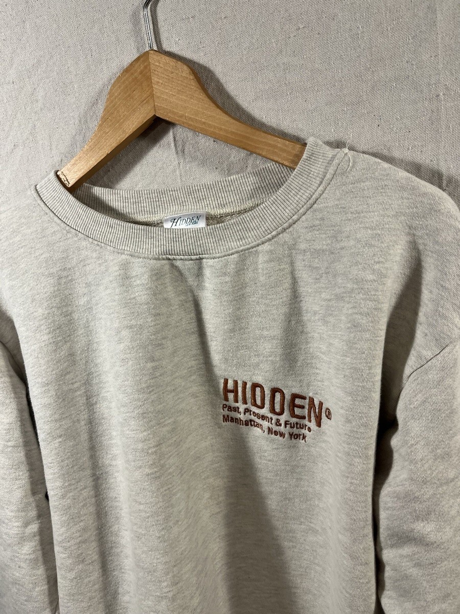 トップス HIDDEN NY logo crewneck sweatshirt L Hidden NY New York Logo Crewneck Sweatshirt Jumper Oatmeal