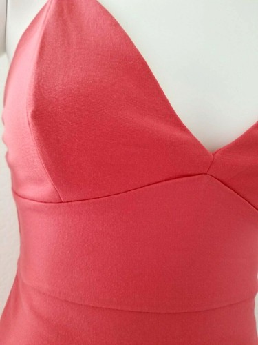 Forever 21 Dress Womens Small Rose Pink Bodycon Knit Knee Length Razor Back - Picture 4 of 6