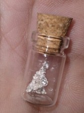 .999 1 Gram Fine Silver Inside A Glass Jar & Cork Topper