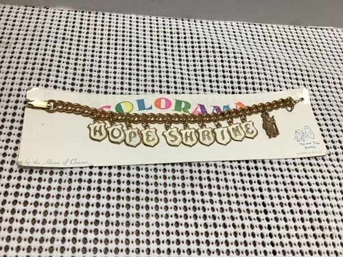 New Vintage Colorama Hope Shrine bracelet. ?1960’s House of Charms