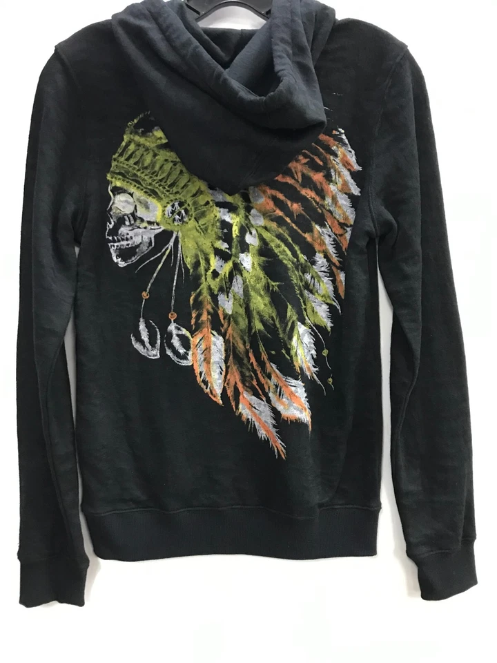 Sudadera con capucha ligera con cremallera Metal Mulisha para mujer "Heritage Zip Fleece" negra Foto 3 de 3