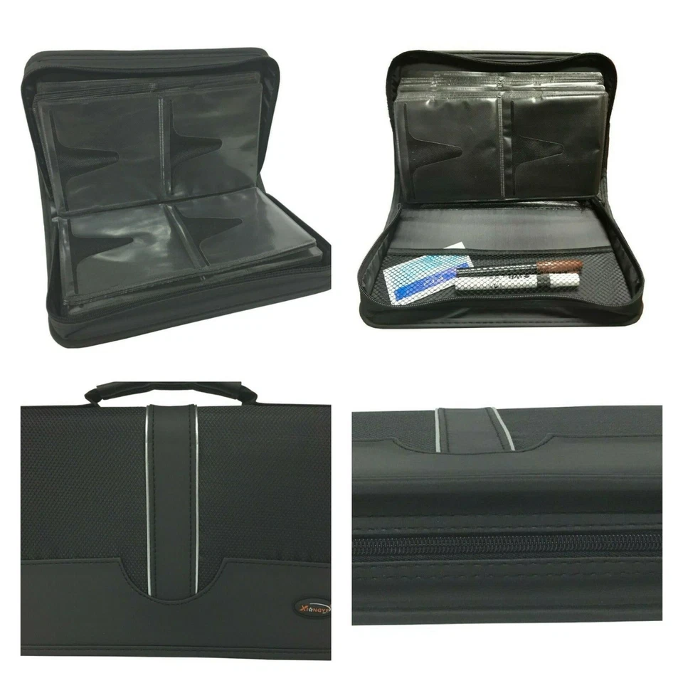 80 CD Case DVD Games Discs Storage Holder Organiser Sleeve Wallet Car Home BLACK - Image 2 of 4