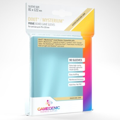 dixit card sleeves 90 Gamegenic / Mysterium Size Board Game Clear 81 x 122mm and competition gamers around the world Sleeve Kings Magnum Dixit Card