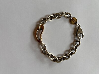 Silver bracelet Movado Vintage Signed Movado 925 Sterling Silver Hematite Bangle  main image 3
