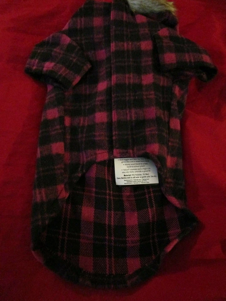 Nuevo con etiquetas Abrigo Zack N Zoey Piel Punta Palanca Perro Cachorro Pequeño Rosa  Foto 2 de 4