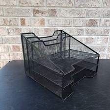 Rolodex Mesh Desk File Organizer Letter Tray Holder Desktop 5 Compartments