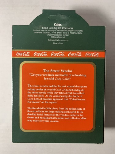 1992 Coca Cola Town Square Collection vendedor ambulante nuevo en caja #64312 - Imagen 3 de 4
