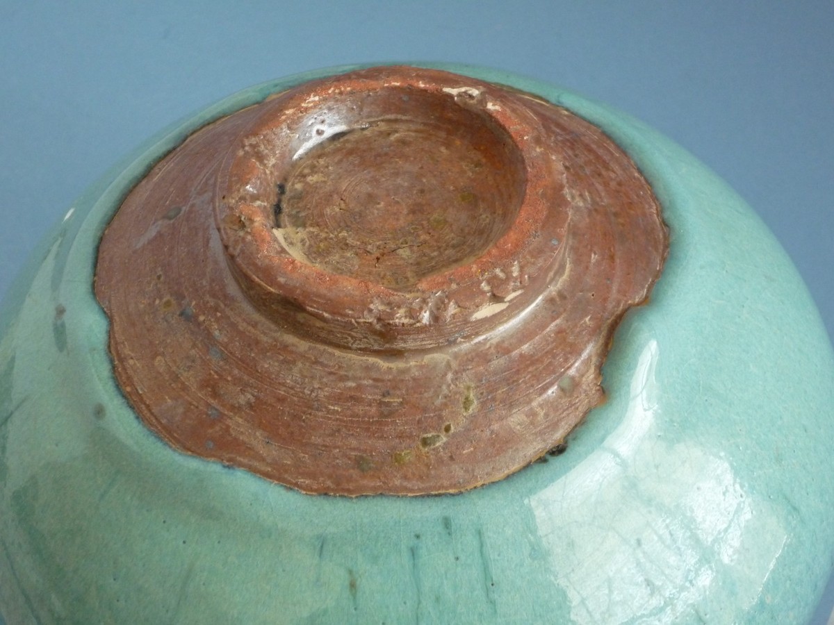 中国　藍釉吹墨　煎茶碗　四客　時代箱付　M　R4521 Yuan Dynasty Jun Yao Bowl（鈞窯天藍釉紅斑碗 ） | eBay