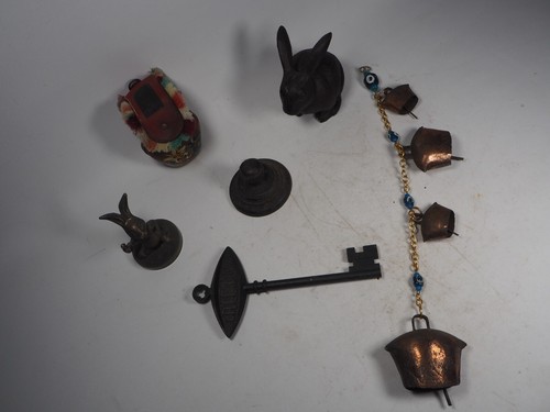 Restposten Bronze? Messing, Gusseisen Hase, Messing Kuh Glocken ect