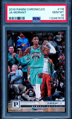 Ja Morant Rookie Card 2019-20 Panini Chronicles w/Young Dolph #116 PSA 10