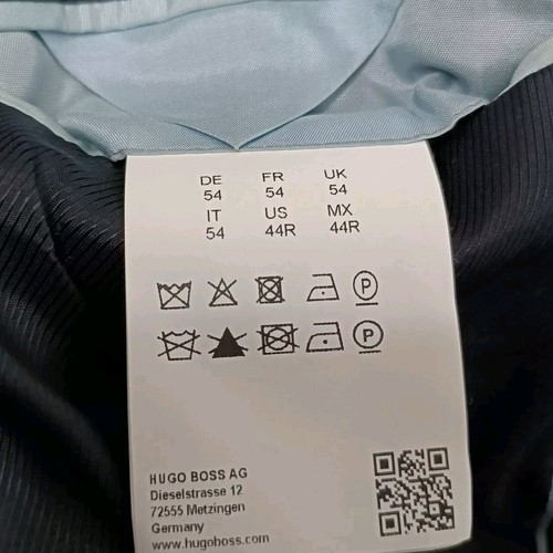 Hugo Boss Reda Italy Virgin Wool Blazer Jacket Size 44 Super 100 Two Button - Picture 10 of 12