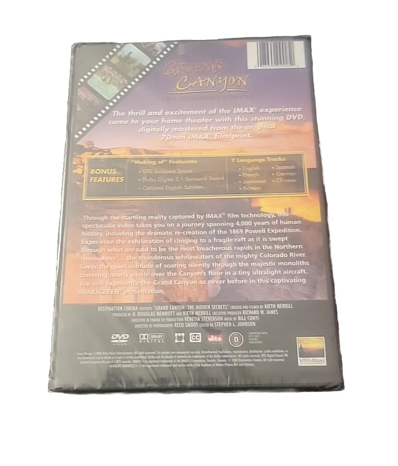 Grand Canyon The Hidden Secrets As Seen In IMAX Theaters Special Edition DVD NEW - Image 2 of 2