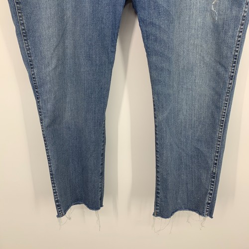 Madewell Jeans Womens 34 Petite Stovepipe Fray Straight Blue Denim Cotton Blend - Picture 6 of 12