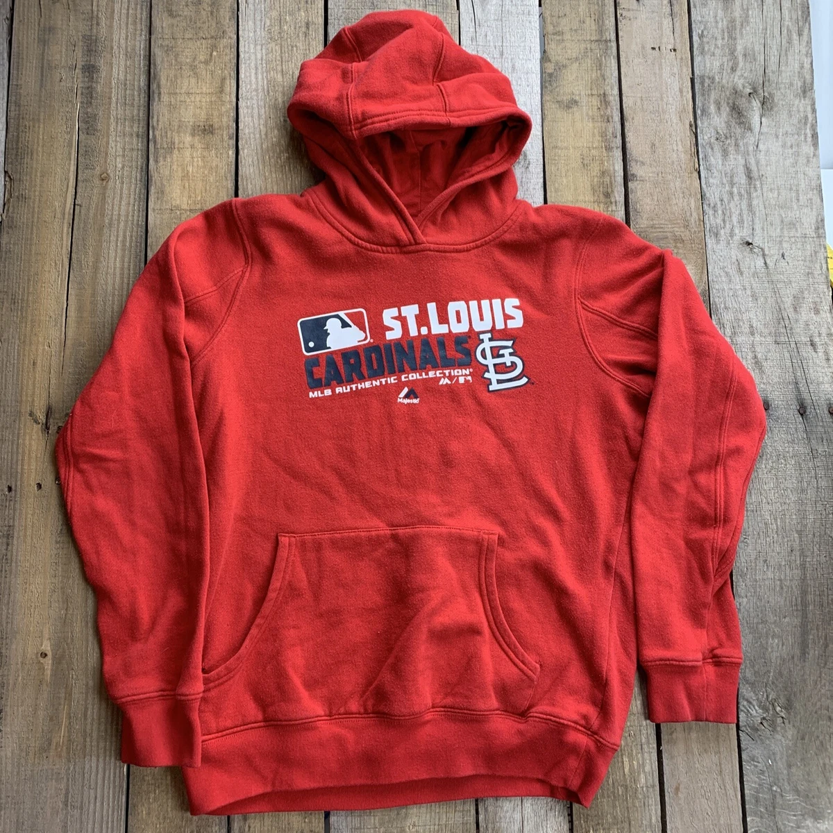 St Louis Cardinals Baseball Majestic Hoodie Jacket Youth Size XL