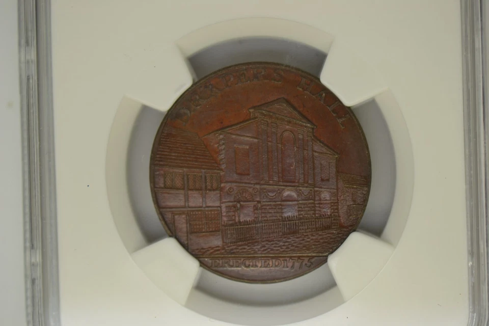 Great Britain: 1797 D&H-291 Half Penny- NGC MS-64 BN.  Warwickshire-Kempson's.   - Image 2 of 3