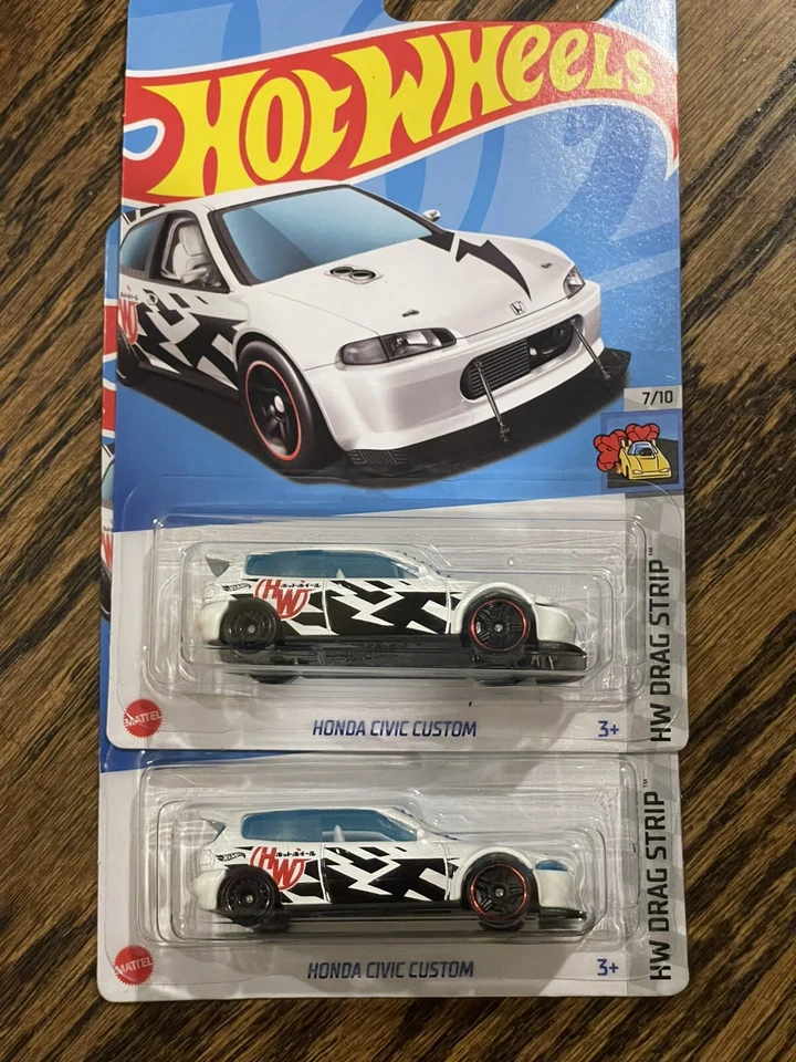 Tira de arrastre Hot Wheels HW 07/10 Honda Civic rueda personalizada error  Foto 2 de 3